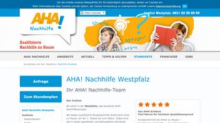 
                            2. Nachhilfe Westpfalz - AHA Nachhilfe