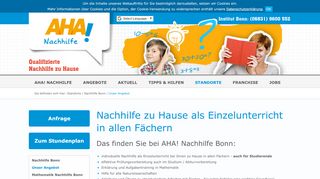 
                            5. Nachhilfe zu Hause im Einzelunterricht - AHA Nachhilfe