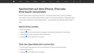 
                            2. Nachrichten auf dem iPhone, iPad oder iPod touch verwenden - Apple ...