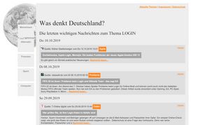 
                            8. Nachrichten zum Thema LOGIN - Was denkt Deutschland?