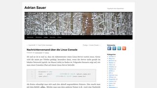 
                            8. Nachrichtenversand über die Linux Console | Adrian Sauer