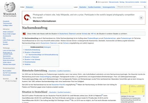 
                            12. Nachsendeauftrag – Wikipedia