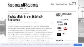 
                            11. Nachts allein in der Südstadt-Bibliothek – StudentsStudents Rostock