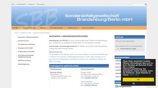 
                            9. Nachweis-/Andienverfahren: SBB Sonderabfallgesellschaft ...