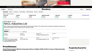 
                            7. NACL Industries Ltd: Company Profile - Bloomberg