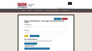 
                            4. NADA and ATD Members - Please login to the NADA University Online
