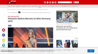 
                            9. Nadine Berneis ist zur Miss Germany 2019 gewählt worden - Focus