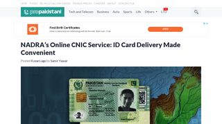 
                            6. NADRA's Online CNIC Service: ID Card Delivery Made Convenient