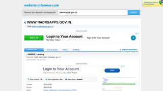 
                            5. nadrsapps.gov.in at WI. :: NADRS | Landing - Website Informer