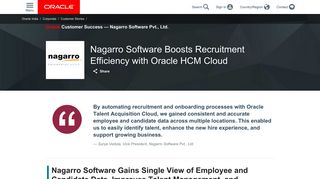 
                            10. Nagarro Software Boosts Recruitment Efficiency with Oracle HCM Cloud