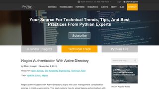 
                            9. Nagios Authentication with Active Directory. | Official Pythian® Blog