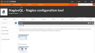 
                            4. NagiosQL - Nagios configuration tool / Wiki / Home - SourceForge