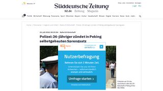 
                            10. Nahe US-Botschaft - Polizei: 26-Jähriger zündet in Peking ...