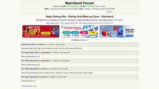 
                            13. Naija Dating Site - Dating And Meet-up Zone - Nigeria - Nairaland ...