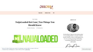 
                            9. NaijaLoaded Dot Com | Ten Things You Should Know | DeeDee's ...
