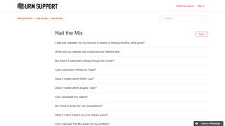 
                            2. Nail the Mix – URM SUPPORT