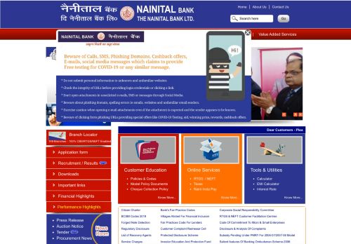 
                            4. Nainital Bank - Home Page