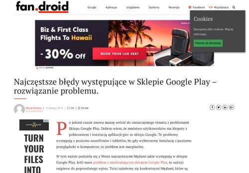 
                            10. Najczęstsze błędy występujące w Sklepie Google Play - rozwiązanie ...