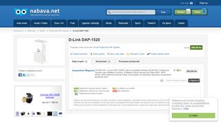 
                            10. Najniža cijena za D-Link DAP-1520 - Nabava.net