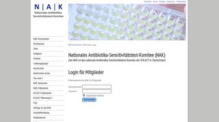 
                            12. NAK Intern Login - Nationales Antibiotika-Sensitivitätstest-Komitee ...