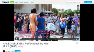 
                            8. NAKED SELFIES | Performance by Milo Moiré (2015) on Vimeo