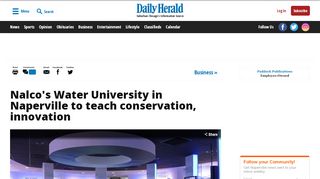 
                            7. Nalco's Water University in Naperville to teach conservation, innovation