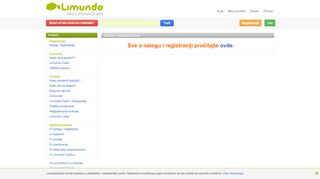 
                            2. Nalog i registracija - Limundo.com