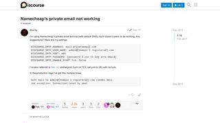 
                            8. Namecheap's private email not working - support - Discourse Meta