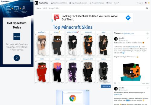 
                            12. NameMC: Minecraft Namen & Skins