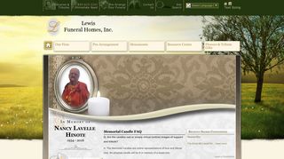 
                            8. Nancy Hinote Candlefaq - Milton, Florida | Lewis Funeral Home