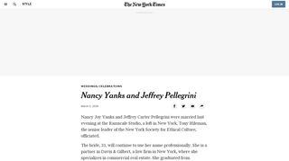 
                            7. Nancy Yanks and Jeffrey Pellegrini - The New York Times