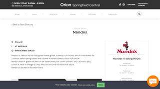 
                            8. Nandos | Orion Springfield Central