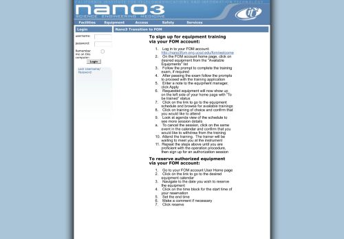 
                            11. Nano3: Nano3 FOM Equipment Training