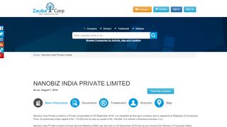 
                            12. NANOBIZ INDIA PRIVATE LIMITED - Company, directors and contact ...