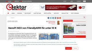 
                            9. NanoPi NEO von FriendlyARM für unter 10 € | Elektor Magazine