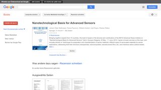 
                            6. Nanotechnological Basis for Advanced Sensors