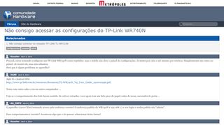 
                            10. Não consigo acessar as configurações do TP-Link WR740N