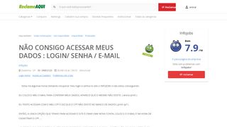 
                            9. NÃO CONSIGO ACESSAR MEUS DADOS : LOGIN/ SENHA / E-MAIL