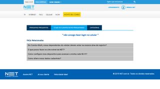 
                            6. não consigo fazer login no celular - Ajuda Site Oficial da NET