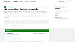 
                            6. Não consigo fazer login no computador - Microsoft Community