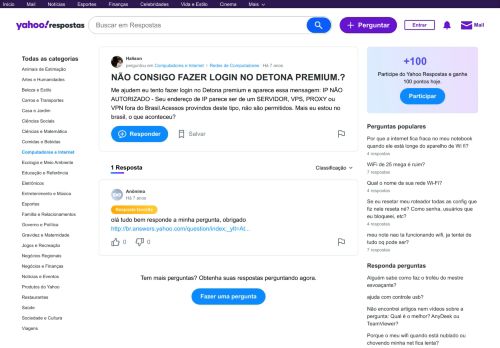 
                            8. NÃO CONSIGO FAZER LOGIN NO DETONA PREMIUM.? | Yahoo Respostas