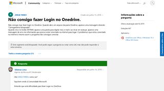 
                            11. Não consigo fazer Login no Onedrive. - Microsoft Community