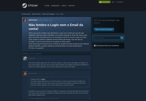 
                            9. Não lembro o Login nem o Email da conta! :: Fórum em Português ...