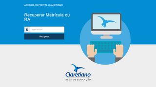 
                            5. Não sabe sua Matrícula ou RA? - Acesso ao Portal Claretiano