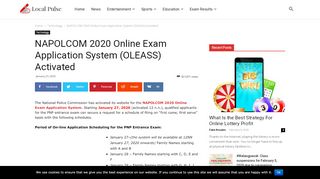 
                            3. NAPOLCOM 2019 Online Exam Application System Activated