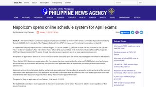 
                            12. Napolcom opens online schedule system for April exams ...