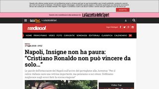 
                            12. Napoli, Insigne non ha paura: “Cristiano Ronaldo non può vincere da ...