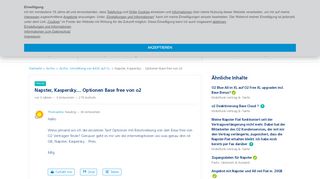 
                            2. Napster, Kaspersky.... Optionen Base free von o2 | O₂ Community