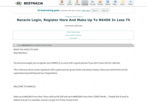 
                            6. Naracle Login, Register Here And Make Up To N640K In Less Th ...