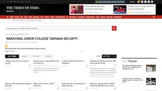 
                            9. narayana junior college tarnaka security: Latest News, Videos and ...